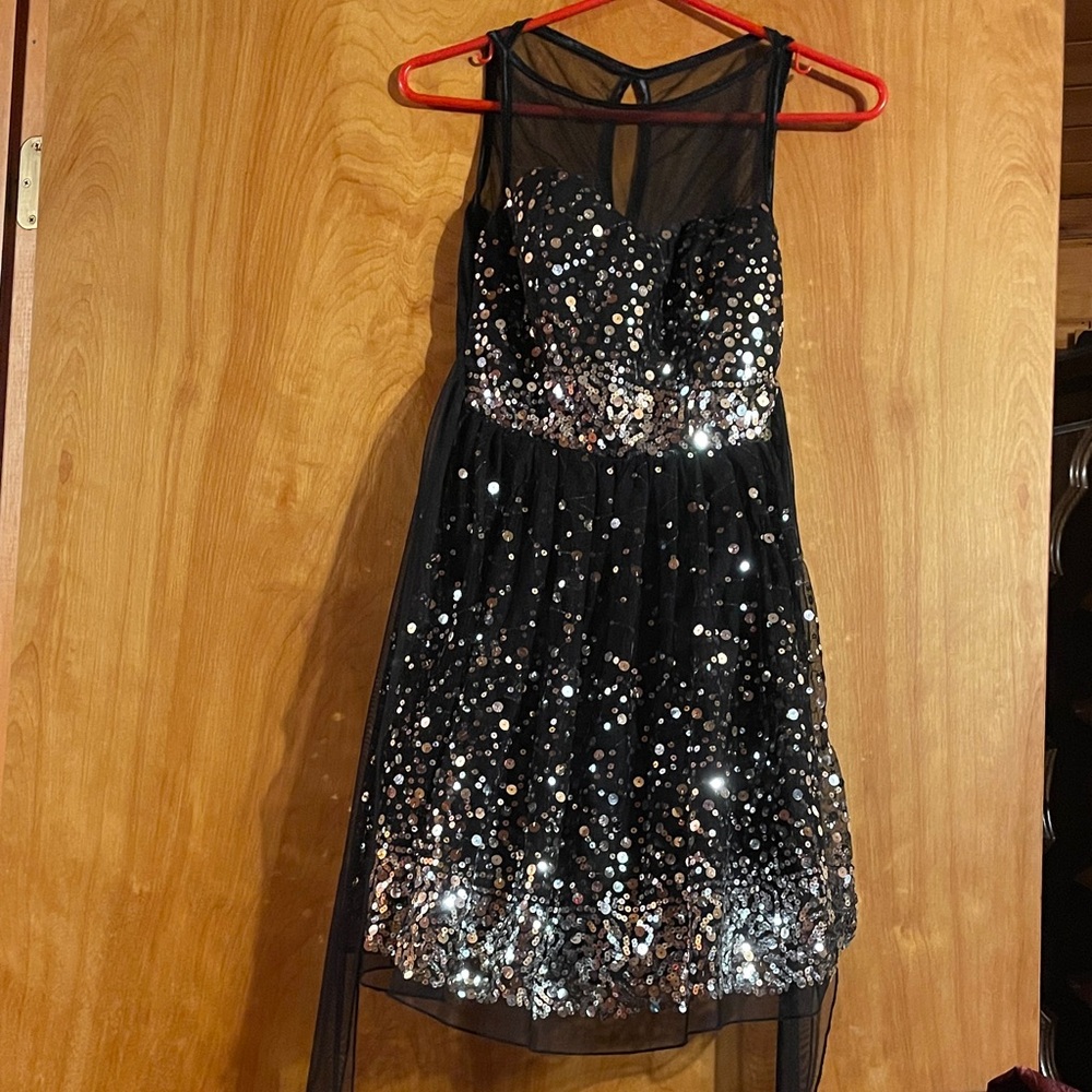 Prom Black Sequin Dress